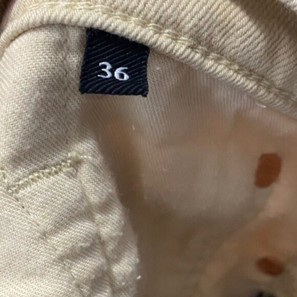 7 For All Mankind Jeans Size 36 x 30 Slimmy Khaki Jean Pants Beige Tan - Picture 8 of 10